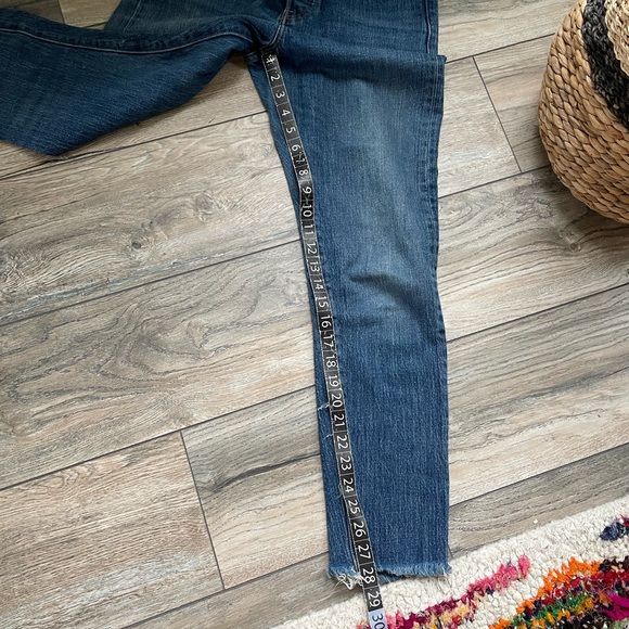 Levi’s wedgie white oak cone denim fringed hem 26 - Picture 14 of 15